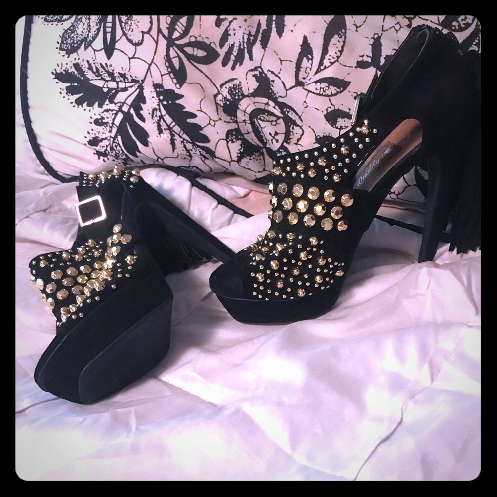 Jeffrey Campbell suede leather heels